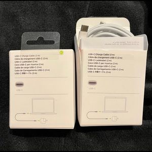 TWO (2) Apple - USB-C Cables (2 m) - White
